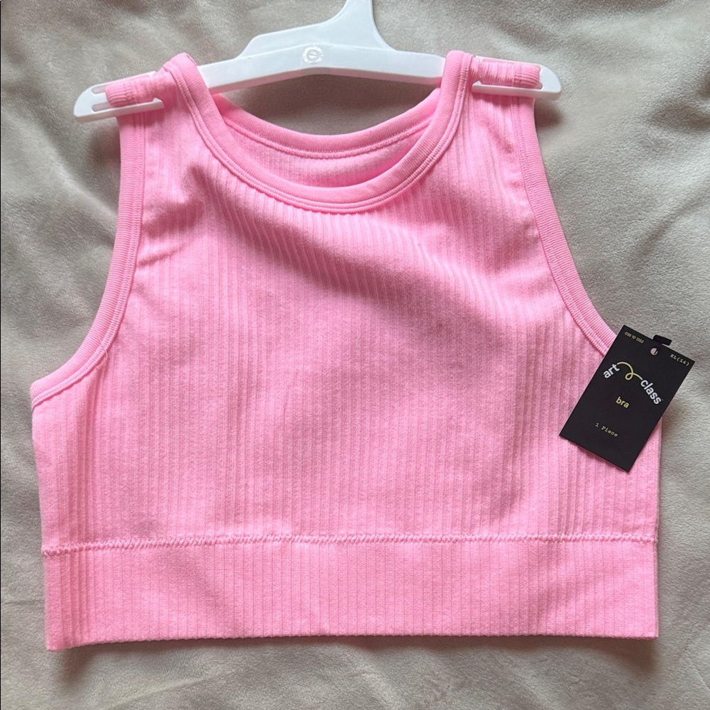 Art Class Vibrant Pink Sleeveless Ribbed Top